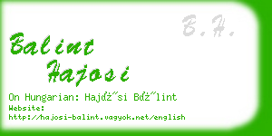 balint hajosi business card